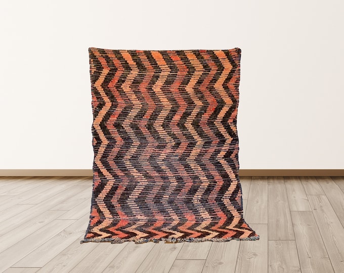 4x6 ft small striped colorful vintage rug !