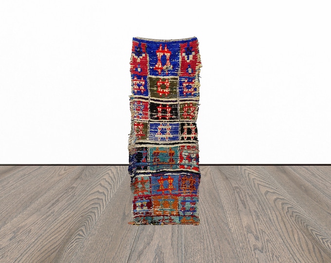 Moroccan runner rug, 2x6 feet narrow runner rug, hallway runner rug, vintage runner rug.