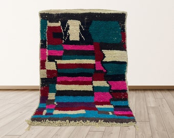 Bohemian Moroccan Custom Rug: Handmade Berber Area Rug