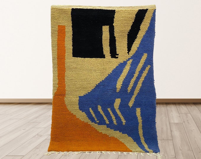Moroccan Custom Area Rug: Personalized Wool Boho Decor.