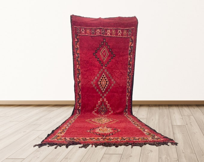 12x5 feet Living Room Area Rugs, Moroccan Berber Vintage Rugs, Wool Morrocan Vintage rugs.