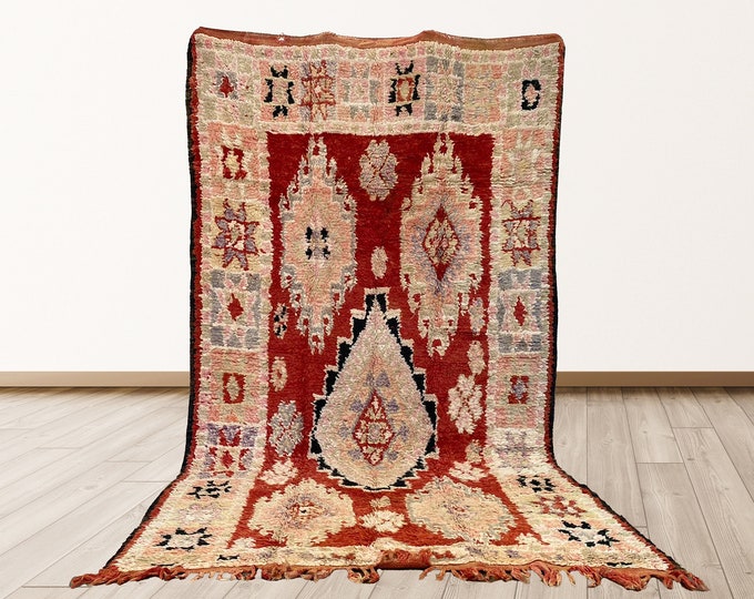 6x10 feet Moroccan vintage berber rug, Berber Bohemian shag area rug