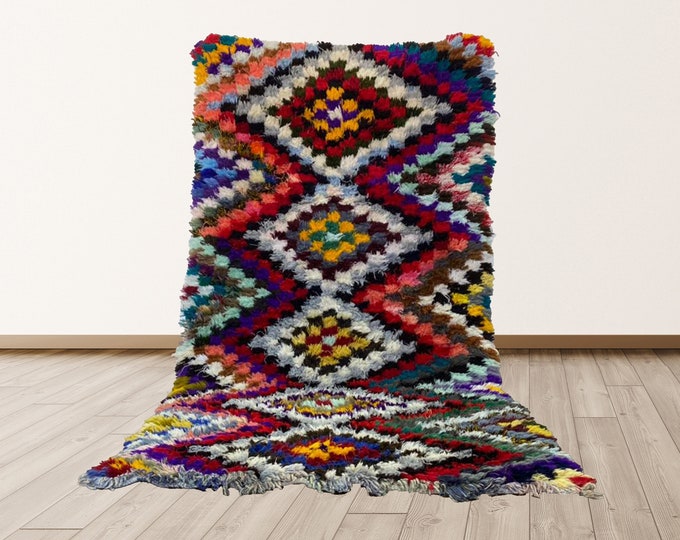 3x6 feet Tribal Azilal Berber Vintage Morrocan Runners Rug.
