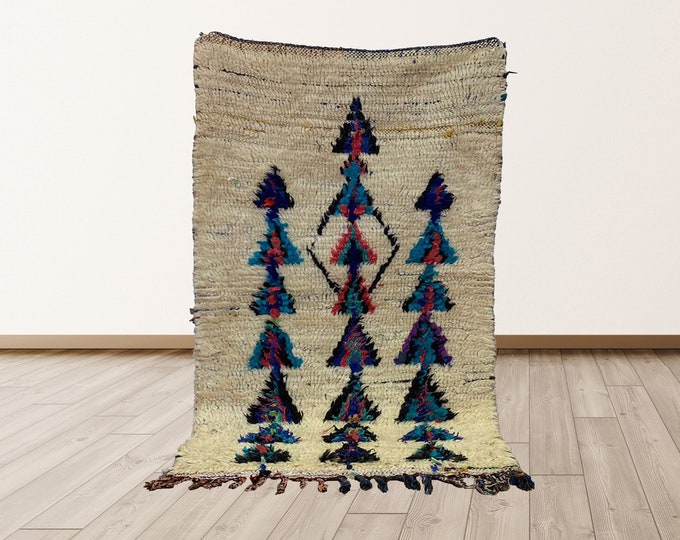 2x4 Tribal Azilal Morrocan Berber Vintage Rug.