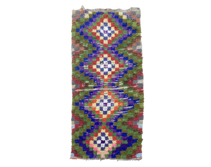 Moroccan Rug - 6x3 Vintage Style Area Rug.