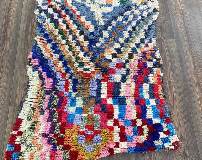 4x3 foot runner rugs, Tribal vintage Moroccan rug runners.