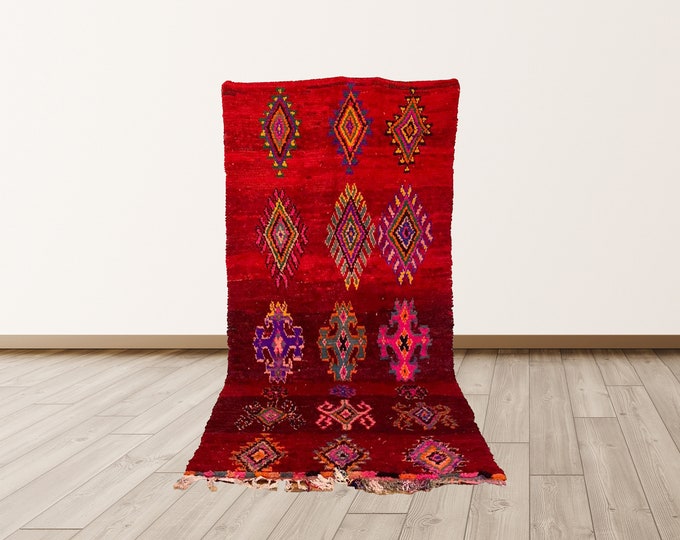 Moroccan Berber 5x12 ft rug, Moroccan tribal area rug!
