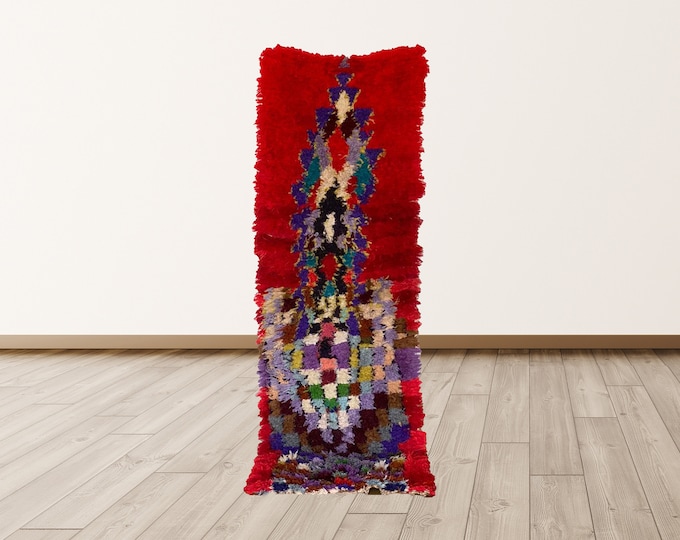 2x8 ft narrow long berber runner rug , Moroccan runner rug.