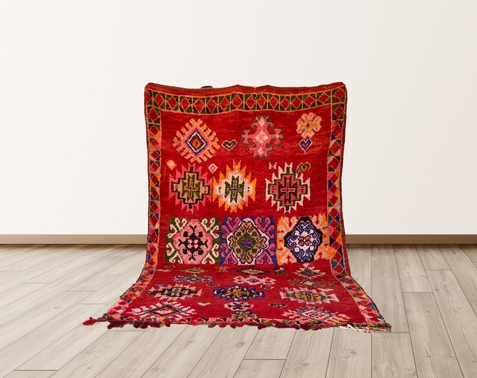 Moroccan colorful berber tribal rug 6x11 ft, Moroccan area carpet rug!