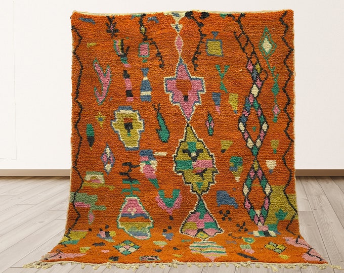 Custom Moroccan Area Rug: Boho Home Decor.