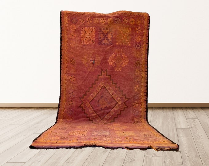 Wool Moroccan Berber Vintage Rugs, 5x12 ft Morrocan Vintage rug,