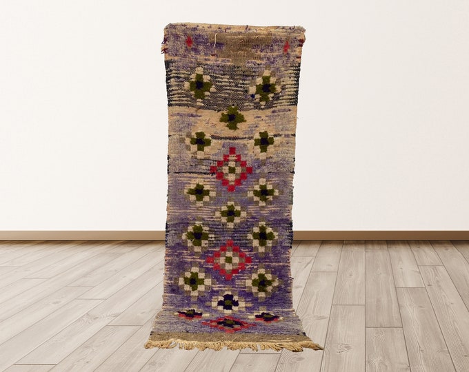 3x7 ft Berber Vintage Rug, Azilal Berber Vintage Rug.