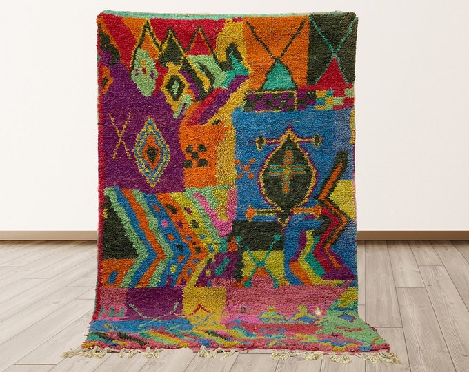Moroccan Large Handmade Area Rug: Stylish and Unique Home decor.