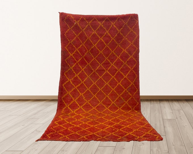 3x6 ft Morrocan Berber Vintage Rug, Moroccan Azilal Berber Vintage Rug.
