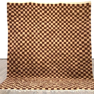 Moroccan berber wool checkered area rug!