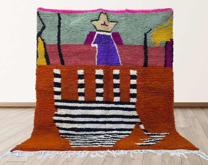Handmade Moroccan Area Rug: Custom Stylish and Unique Home Decor.