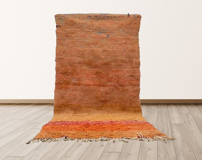 3x6 ft Vintage Moroccan Rug Runner.