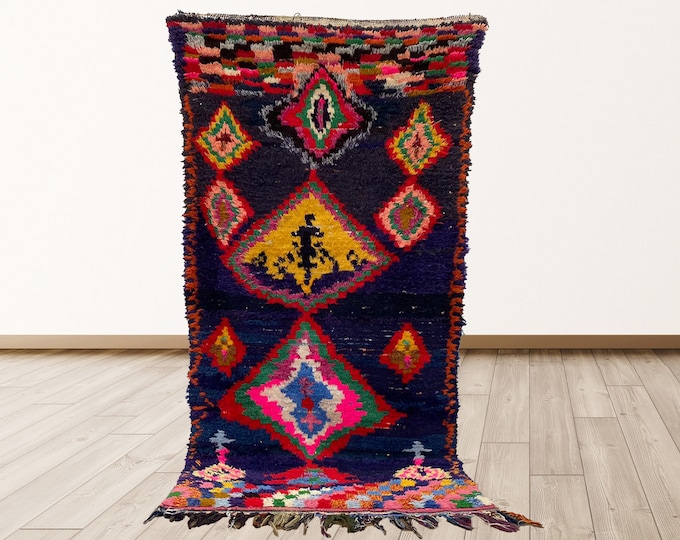 Moroccan vintage 4x7 feet rugs, Moroccan Vintage Berber rugs.