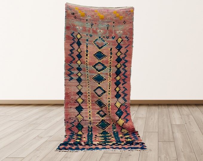 Morrocan Berber Vintage 3x8 ft Rug.