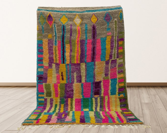 Wool Handmade Moroccan Rug: Custom Woven Area Rugs.