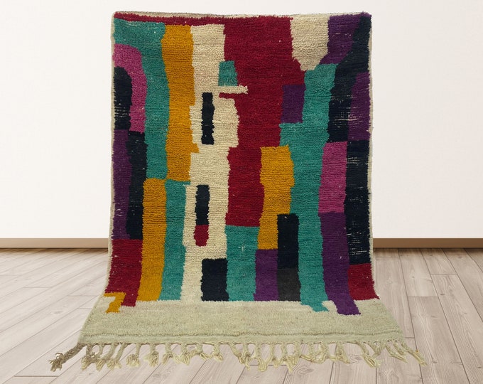 Custom Moroccan Rug: Handmade Bohemian Area Rug.