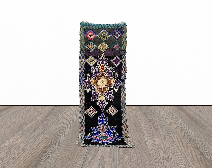 Narrow entryway runner rug, 2x8 feet berber runner rug, moroccan tribal runner rug, unique runner rug.