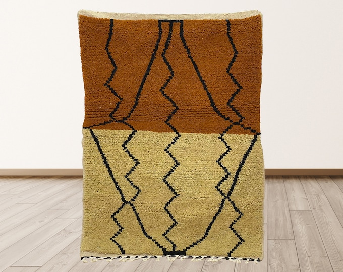 Handwoven Moroccan Area Rug: Custom Unique Floor Covering.
