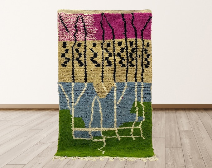 Authentic Moroccan Handmade Rug: Cozy and Stylish Home Decor.