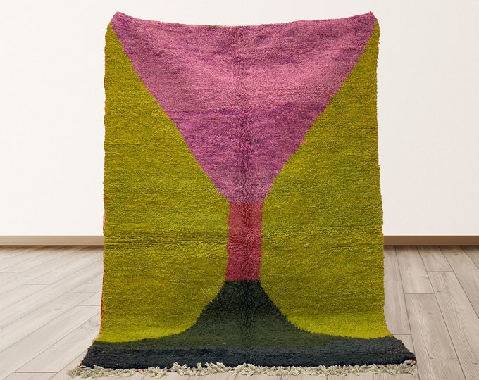 Custom Moroccan Area Rug: Handmade Bohemian decor.