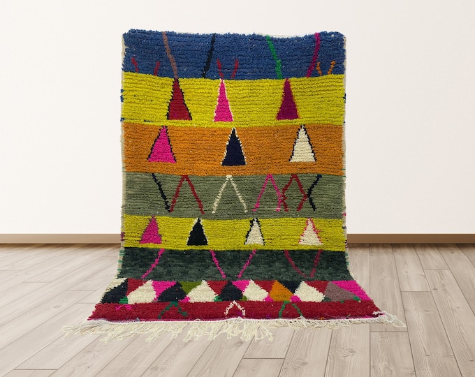 Moroccan Custom Handmade Area Rug, Bohemian Unique Rug.