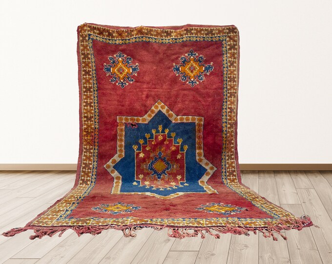 11x6 feet rug for bedroom Moroccan, Moroccan Wool Berber Vintage Rug, Morrocan Vintage rugs.