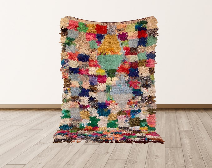 4x6 Moroccan checkered tribal rug , Moroccan colorful rug!