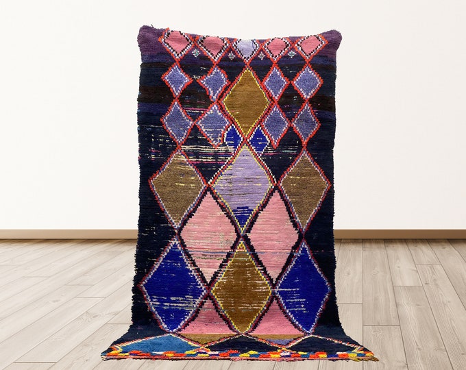 Moroccan Vintage Berber 4x8 feet rugs.