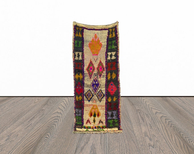 Small runner rug, 2x6 feet entryway runner rug, moroccan runner rug, tribal runner rug, warm runner rug.
