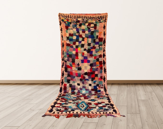 4x11 ft abstract colorful runner, vintage berber runner!