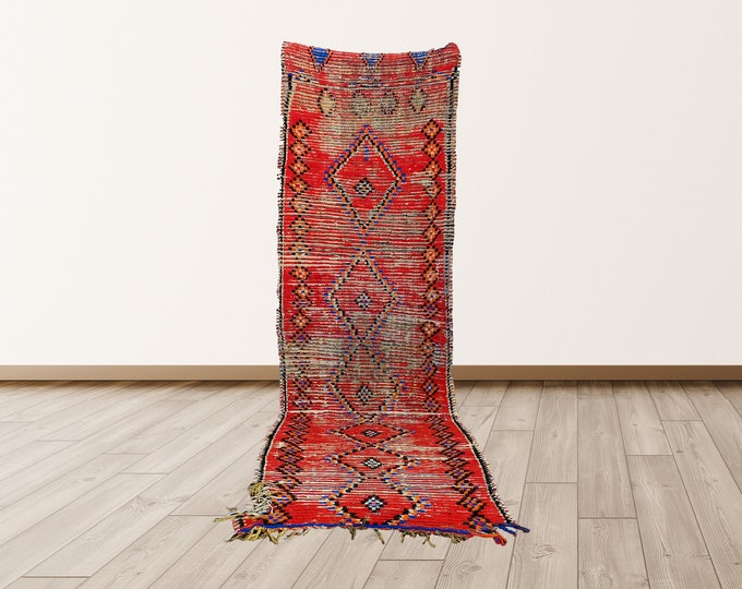3x10 ft Rugs Vintage Moroccan, Morrocan Berber rug.