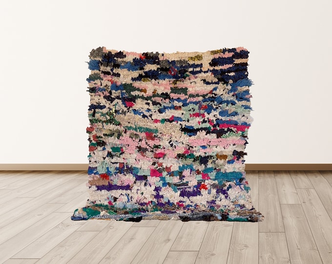 small Moroccan vintage 3x5 rug, Moroccan colorful rug!