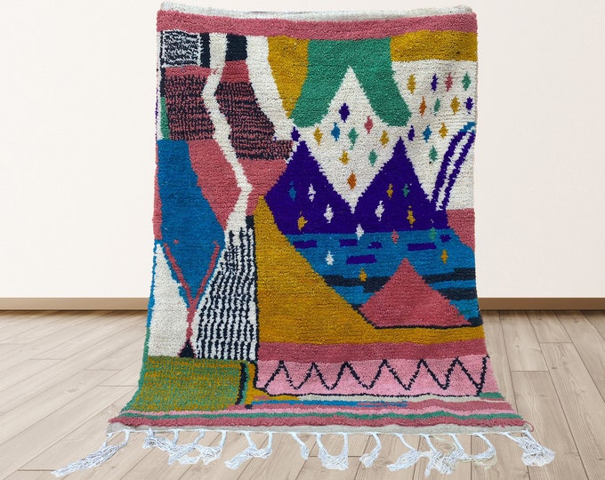 Moroccan Handwoven Area Rug: Custom Unique Design for your Home.