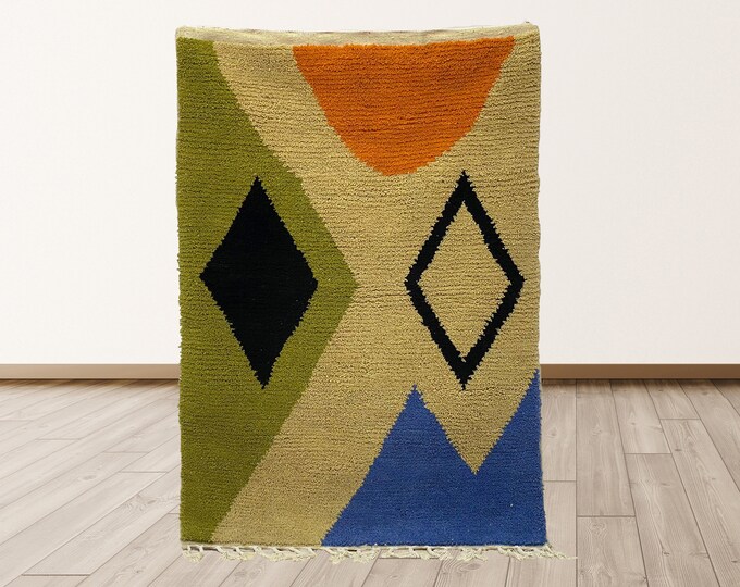 Custom Moroccan Area Unique Rug for Home Decor !
