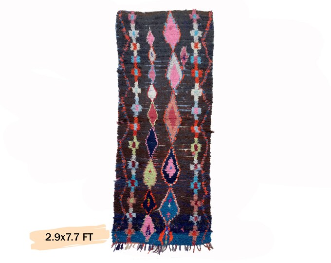 Moroccan Bohemian Rug Runner 3x8: Vintage Home Decor.