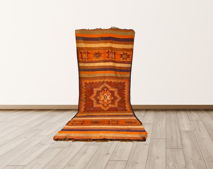 6x13 ft long berber runner rug , Moroccan vintage runner rug.