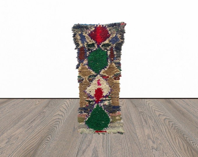 Small runner rug, 2x6 feet moroccan runner rug, tribal runner rug, vintage runner rug, boujaad runners.