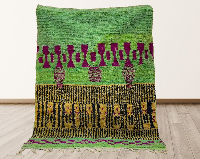 Handmade Moroccan Custom Area Rug: Unique Wool Berber Rug.