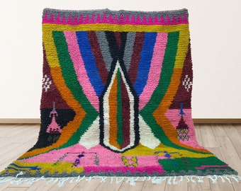 Moroccan Custom Area Rug: Handmade Cozy Bohemian Style.
