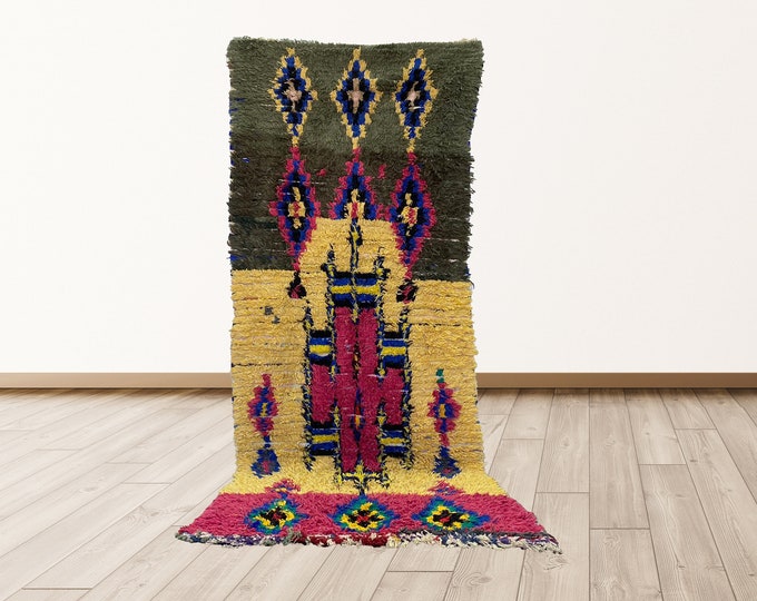3x8 Moroccan rug, vintage Berber rugs.