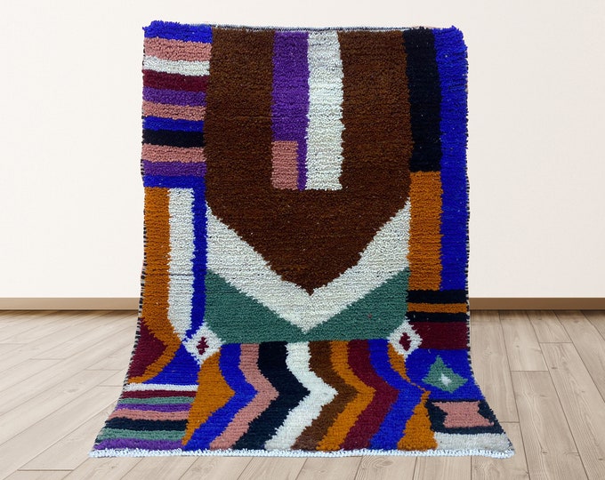 Moroccan Wool Custom Rug: Handmade Unique Area Rug.