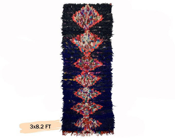 Moroccan Berber Vintage Runner Rug 3x8.