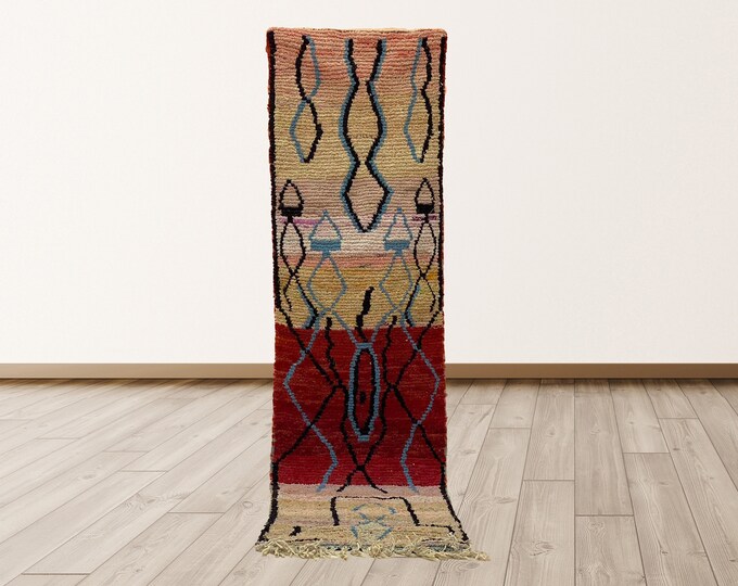 Handmade Custom Moroccan Rug: Personalized Boho Home Decor.