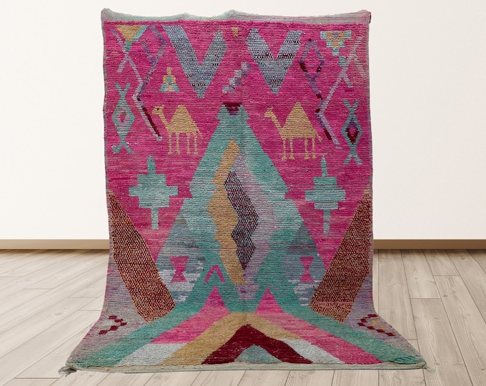 Moroccan Custom Area Rug: Boho Creative Home Decor.