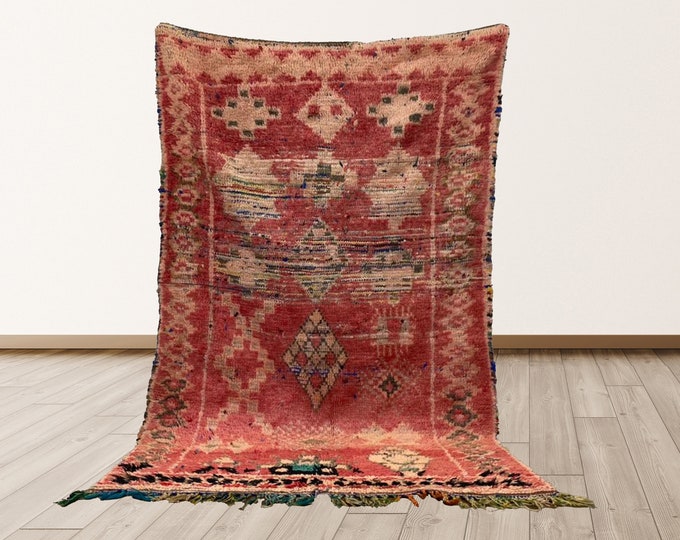 Shag rug 4x7 ft, Boho Rug, Vintage Moroccan area rugs.